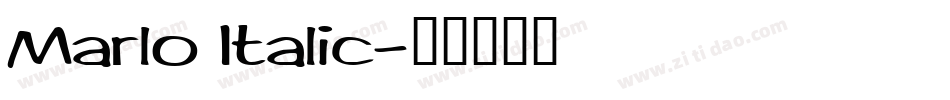 Marlo Italic字体转换